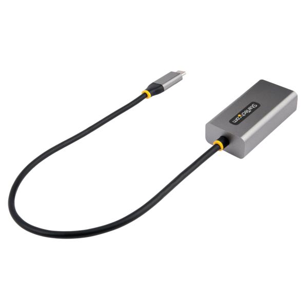 USB有線LANアダプター/USB-C接続/USB3.2Gen1/10/100/1000Mbps/30cm一体型ケーブル/各種OS/ドライバーインストール不要/グレー&ブラック/ギガビットイーサネット