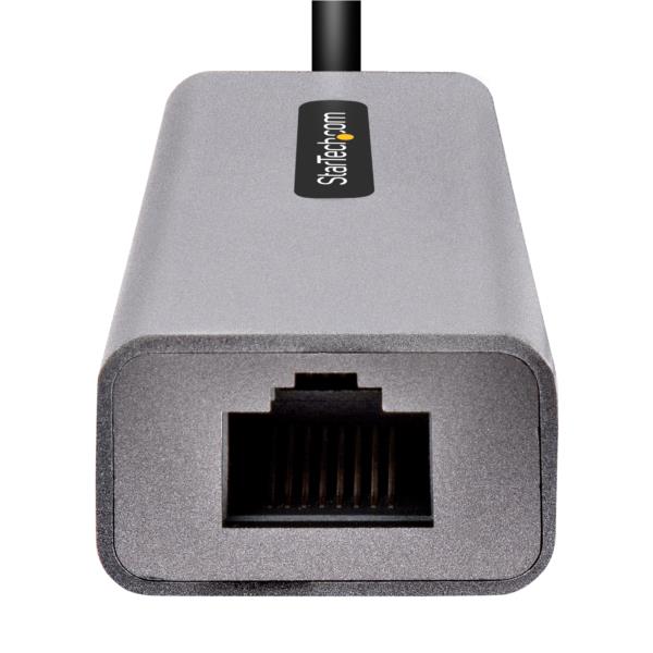 USB有線LANアダプター/USB-C接続/USB3.2Gen1/10/100/1000Mbps/30cm一体型ケーブル/各種OS/ドライバーインストール不要/グレー&ブラック/ギガビットイーサネット
