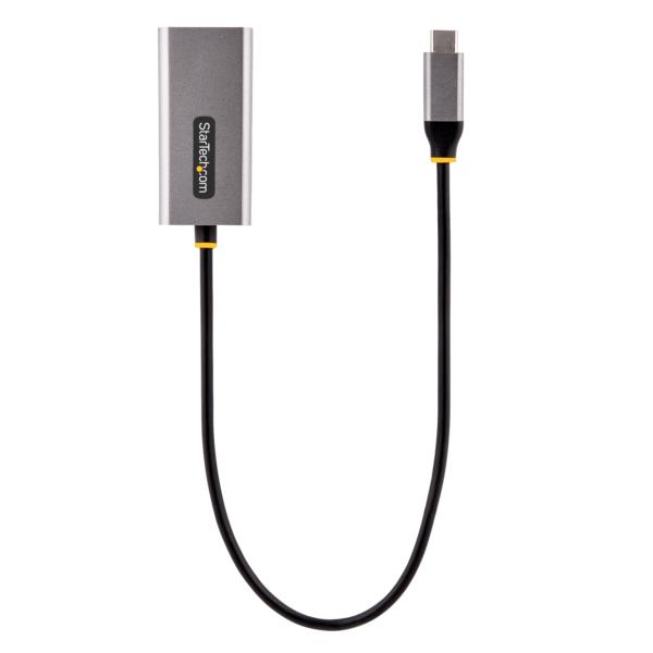 USB有線LANアダプター/USB-C接続/USB3.2Gen1/10/100/1000Mbps/30cm一体型ケーブル/各種OS/ドライバーインストール不要/グレー&ブラック/ギガビットイーサネット
