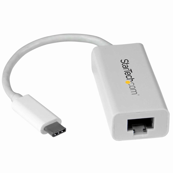 USB-C接続ギガビット有線LAN変換アダプタホワイトUSB3.1Type-C(オス)-RJ45(メス)USB3.1Gen1(5Gbps)