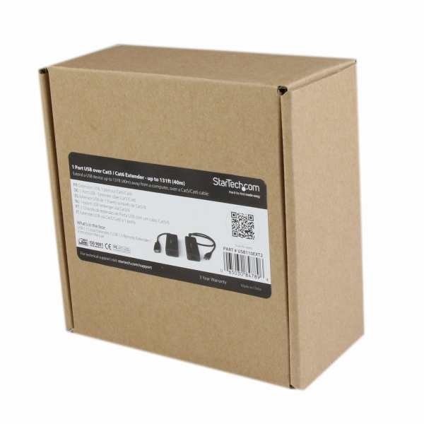 Cat5/Cat6対応1ポートUSBエクステンダー(延長器)カテゴリ5/6タイプUSBRangerLAN回線経由で最大40mまで延長USB1.1規格に対応