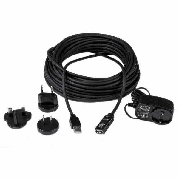 USB2.0アクティブ延長ケーブル15mType-A(オス)-Type-A(メス)USB2.0リピータケーブル