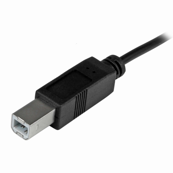 1mブラックUSB2.0ケーブルタイプBオス(4ピン)-Type-C/USB-Cオス(24ピン)リバーシブルデザインUSB2.0/480Mbps