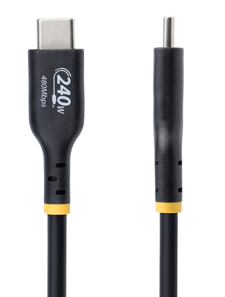 USB-C充電ケーブル/2m/USB 2.0/240W/PD 3.1 EPR/USB-IF/ブラック/急速 高速充電