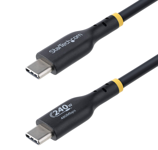 USB-C充電ケーブル/3m/USB 2.0/240W/PD 3.1 EPR/USB-IF/ブラック/急速 高速充電