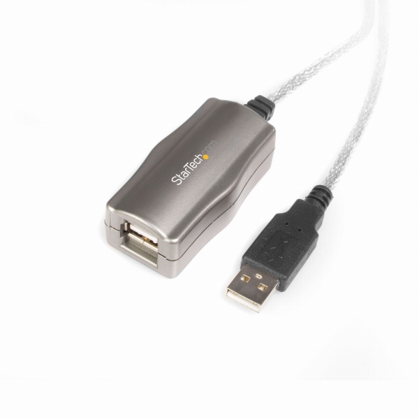 4.5m USB 2.0準拠リピータケーブル USB A (メス)-USB A (オス) 延長ケーブル