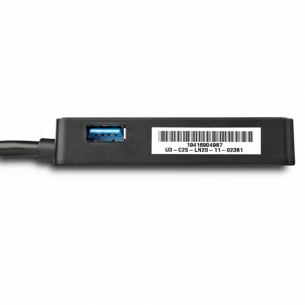 USB3.0-GigabitEthernetLANアダプタブラック(USBポートx1付き)10/100/1000MbpsNICネットワークアダプタUSBSuperSpeed(オス)-RJ45(メス)有線LANアダプタ
