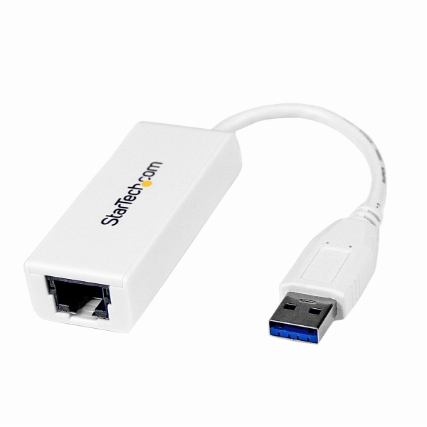 USB3.0-GigabitEthernetLANアダプタ(ホワイト)10/100/1000MbpsNICネットワークアダプタUSBSuperSpeed(オス)-RJ45(メス)有線LANアダプタ
