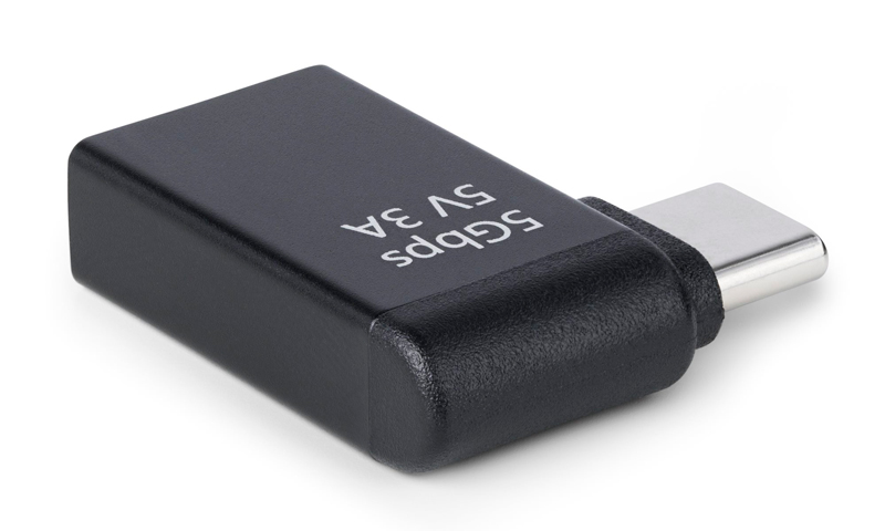 USB-C - USB-A変換アダプター/L型右向き/5Gbps/Type-Cオス Type-Aメス/L字コネクター