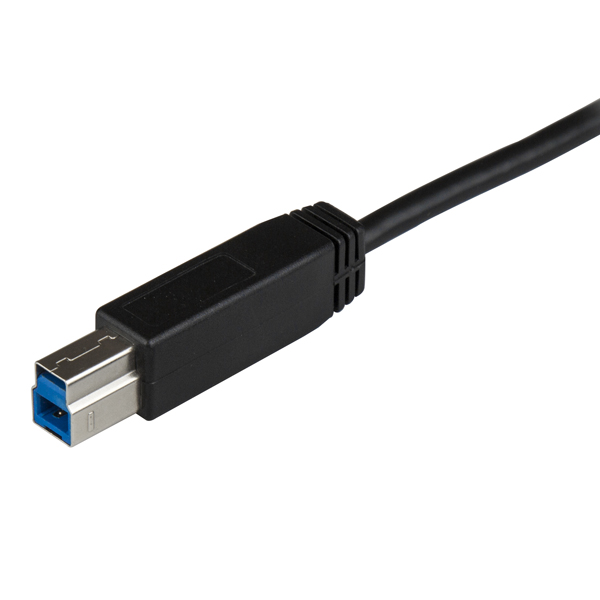 USB3.1ケーブル1mブラックタイプBオス(9ピン)-Type-C/USB-Cオス(24ピン)リバーシブルデザインUSB3.1Gen2(10Gbps)規格対応