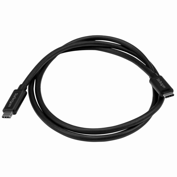 USB3.1ケーブル1mブラックType-C(USB-C)オス(24ピン)-Type-C/USB-Cオス(24ピン)リバーシブルデザインUSB3.1Gen2規格10Gbps