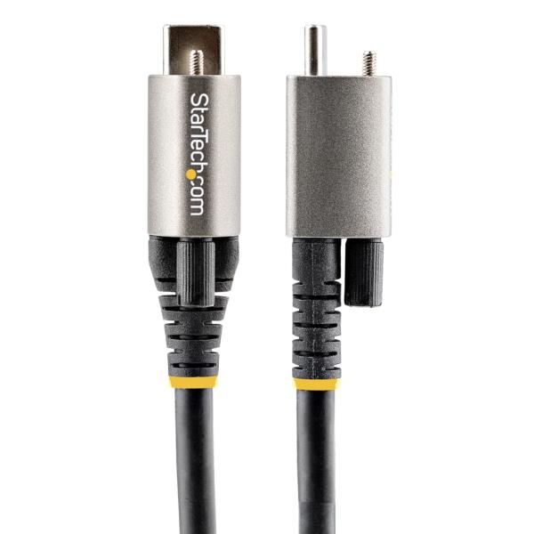 50cmトップロック付きUSB-Cケーブル10Gbps/USB3.1TypeCケーブル/100W(5A)PowerDelivery&DPAltモード/シングルスクリューロック/USB-Cコード/充電・同期