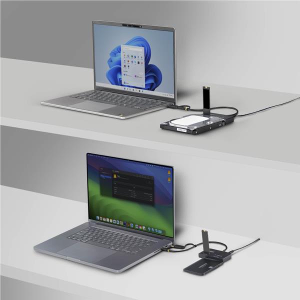 M.2 NVMe および 2.5/3.5インチ SATAアダプター/USB-C USB-A接続/B+M M-Key対応