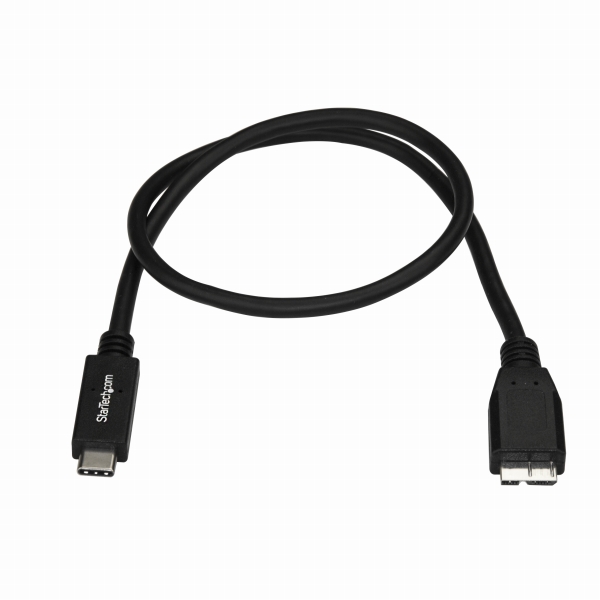 1mブラックUSB3.1ケーブルType-C/USB-Cオス(24ピン)-Micro-Bオス(10ピン)リバーシブルデザインUSB3.1Gen2(10Gbps)規格対応