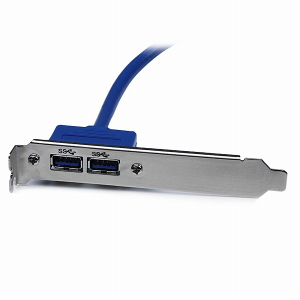 マザーボードピンヘッダー接続USB3.02ポート増設ケーブルPCIブラケット付き2xUSBタイプAメス-IDC20ピンメス