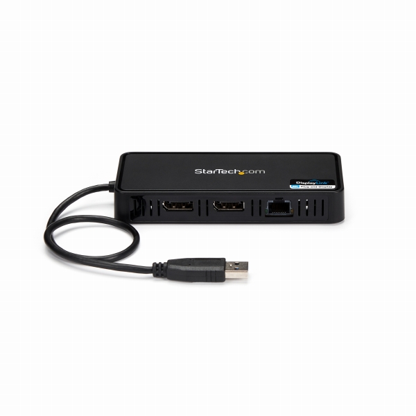 USB3.0接続ミニドッキングステーションMac/Windows対応デュアルDisplayPortモニタ対応4K/60Hzギガビットイーサネットポート