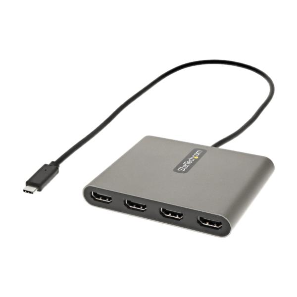 USB-C接続クアッドHDMIディスプレイ変換アダプタ/USB-HDMI4出力コンバータ/1080p60Hz/USBType-C接続/HDMI増設アダプタ/Windowsのみ対応