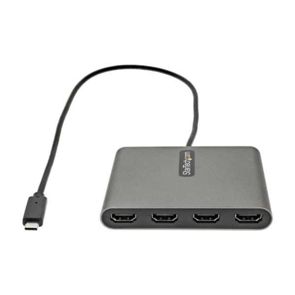 USB-C接続クアッドHDMIディスプレイ変換アダプタ/USB-HDMI4出力コンバータ/1080p60Hz/USBType-C接続/HDMI増設アダプタ/Windowsのみ対応