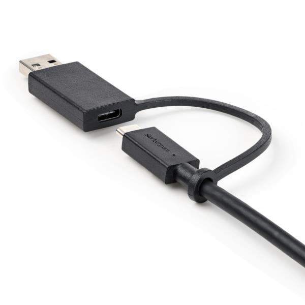USBType-Cケーブル/1m/USB-C-USB-A変換アダプタ付き/USB-C-USB-C(10Gbps&100WPD対応)/USB-A-USB-C(5Gbps対応)/USB-C&USB-A対応ドッキングステーション用ケーブル