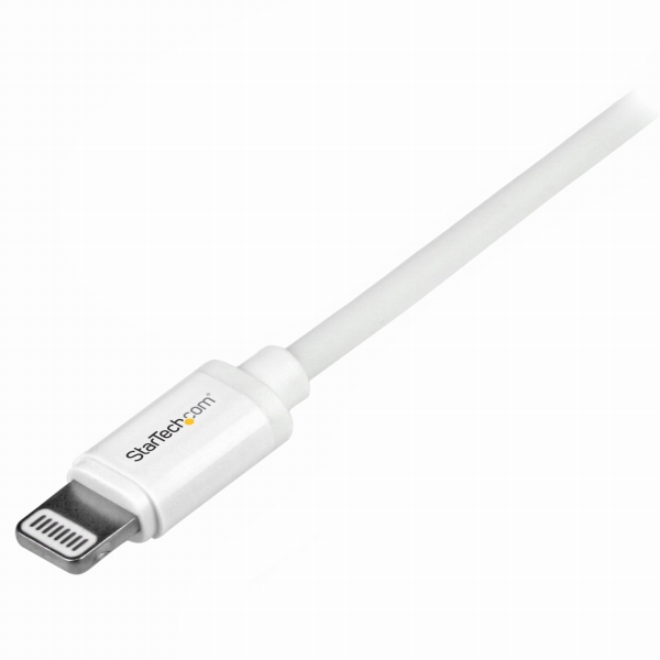 1miPhone/iPod/iPad対応AppleLightning-USBケーブルホワイトAppleMFi認証取得ライトニング8ピン(オス)-USBA(オス)充電&同期用ケーブル
