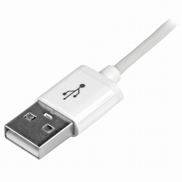 1miPhone/iPod/iPad対応AppleLightning-USBケーブルホワイトAppleMFi認証取得ライトニング8ピン(オス)-USBA(オス)充電&同期用ケーブル
