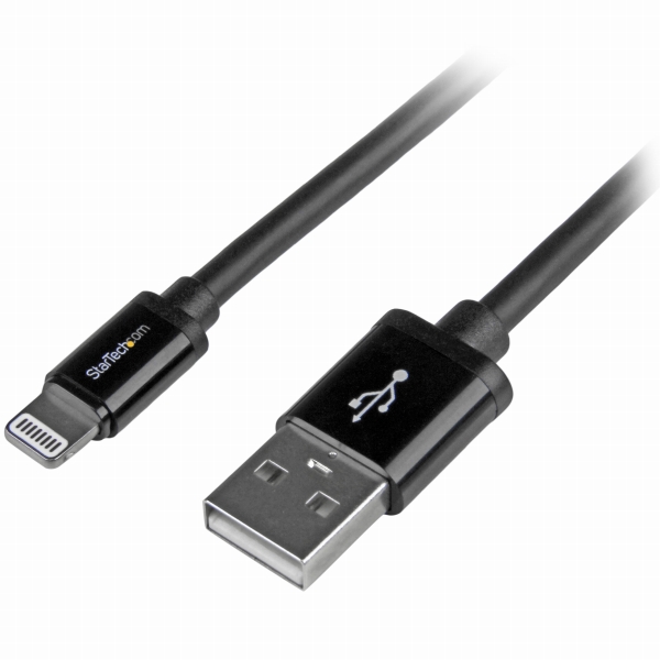 2miPhone/iPod/iPad対応AppleLightning-USBケーブルAppleMFi認証取得ライトニング8ピン(オス)-USBA(オス)充電&同期用ケーブルブラック