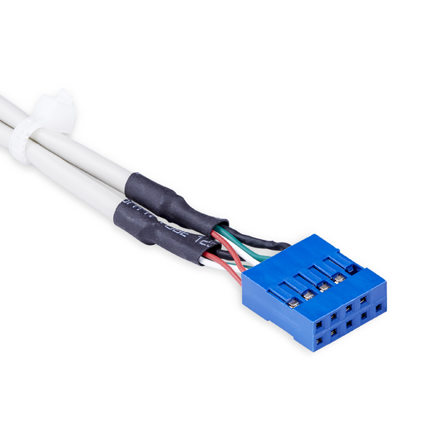 マザーボードピンヘッダー接続USB4ポート増設変換アダプタケーブルPCケース用4xUSBA/メス-2xIDC(10ピン)/メス