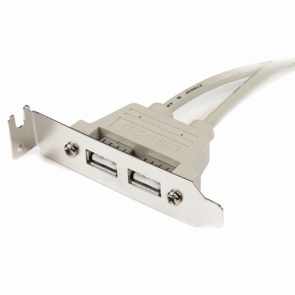 マザーボードピンヘッダー接続USB2ポート増設変換アダプタケーブルPCケース用2xUSBA/メス-2xIDC(5ピン)/メス