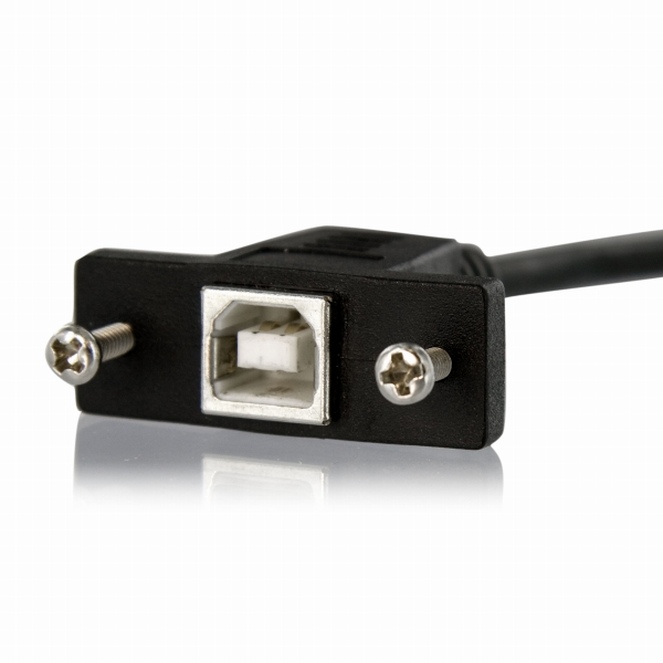 30cmUSB2.0パネルマウント型ケーブルパネルマウント用USBBポート(メス)-USBBポート(オス)