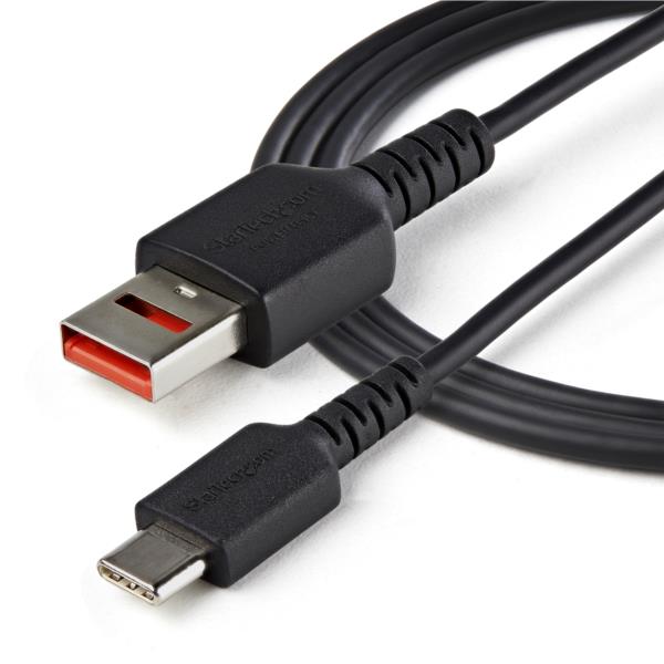 USB充電特化ケーブル/1m/USB-A[オス]-USB-C[オス]/USBデータ通信機能カット対応データブロッカーケーブル/給電のみ対応Type-A-Type-C変換ケーブル