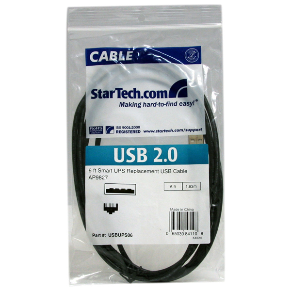 APCUPS専用USBケーブル1.8mUSBA(オス)-RJ-45(オス)AP9827代替ケーブル