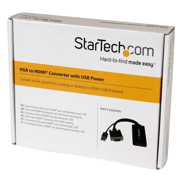 VGA-HDMI変換アダプタ(USBオーディオ&バスパワー対応)ポータブルアナログRGB(VGA)-HDMIアップスケールコンバーターD-Sub15ピン(HD15)アナログ信号をHDMIに変換
