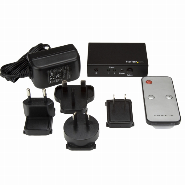 2入力1出力HDMIディスプレイ切替器/スイッチャ―/セレクターリモコン付属UltraHD4K/60Hz対応