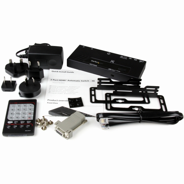 2入力1出力HDMIディスプレイ切替器/セレクター4K2x1HDMIスイッチ高速・自動切替機能付きシリアルコントロール