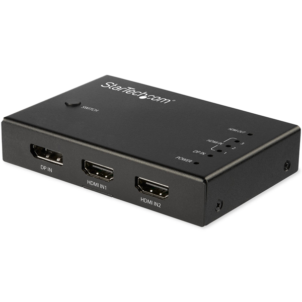 4入力1出力HDMIディスプレイ切替器セレクター3xHDMI/1xDisplayPort4K60Hz対応マルチポートHDMIスイッチ自動切替機能付き