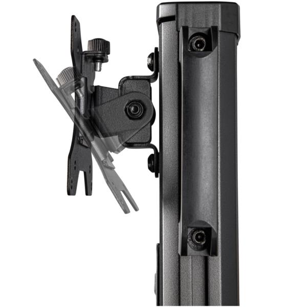 移動式PCモニタースタンド/VESAマウントアダプタ、CPUホルダー、キーボードトレイ搭載/ワークステーションモバイルカート/高さ調節機能付き