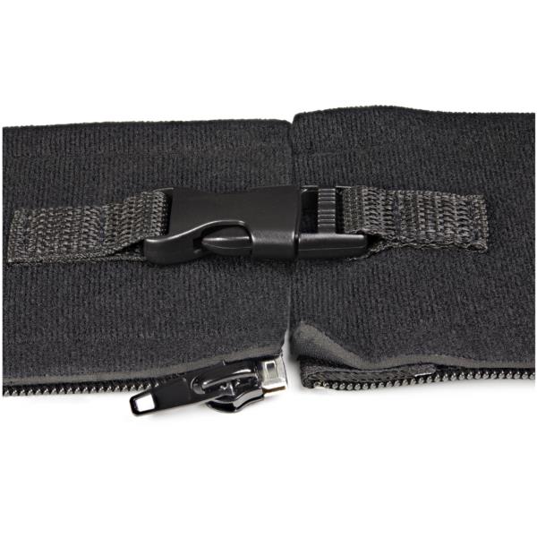 ケーブル収納カバー/1m/ネオプレン製生地/ジッパー&バックル/直径3cm/ケーブルマネージメントスリーブ/ブラック