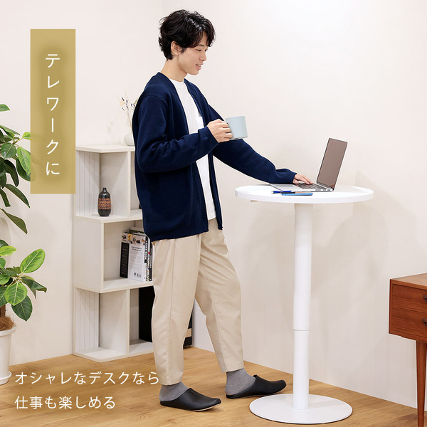 快適ワークの昇降デスク 手動式 LD101 ホワイト/ホワイト