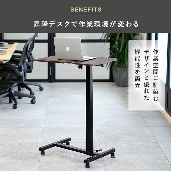 快適ワークの昇降デスク 手動式 LD902 ブラック/ブラック