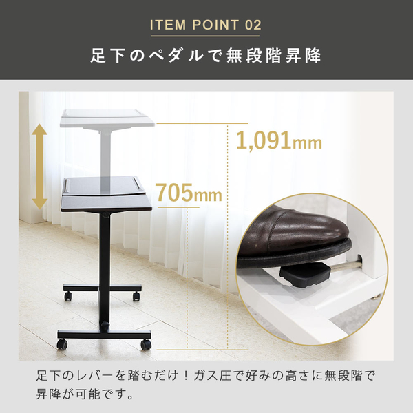 快適ワークの昇降デスク 手動式 LD902 ブラック/ブラック