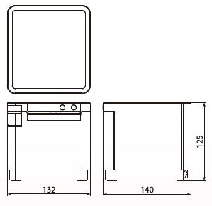 mC-Print3シリーズ ダイレクトラインサーマルプリンタ（ブラック）
