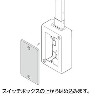 1個スイッチボックス用フタ ホワイト