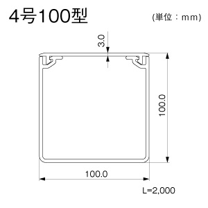 エムケーダクト イージーフィッティング 4号100型 ホワイト