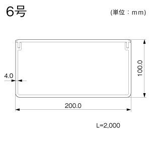 エムケーダクト 6号 グレー 1m