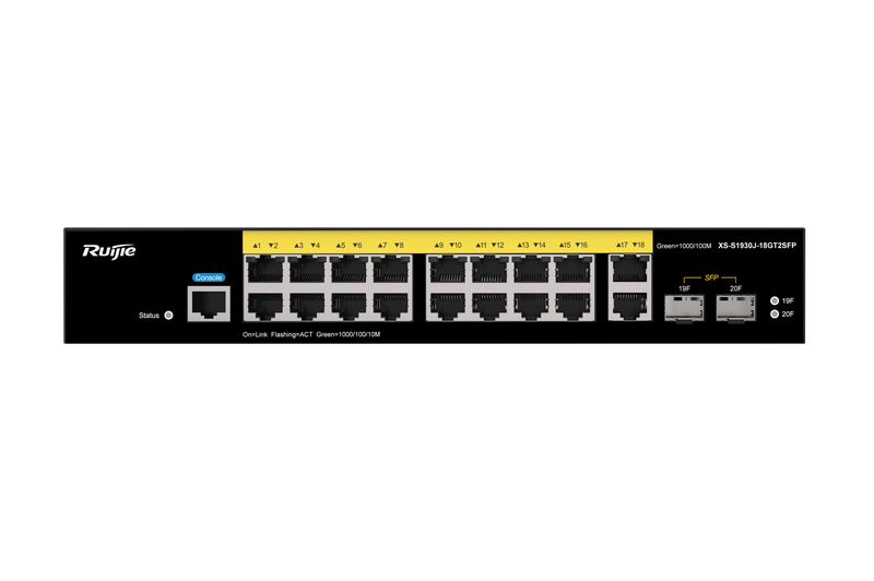 18ポートスイッチングハブ 10/100/1000BASE-Tx18 1000BASE-Xx2