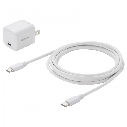 USB PD対応キューブ型AC充電器（PD20W・Type-Cケーブル付属）