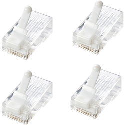 ツメ折れ防止カテゴリ6 RJ-45コネクタ（10個セット）