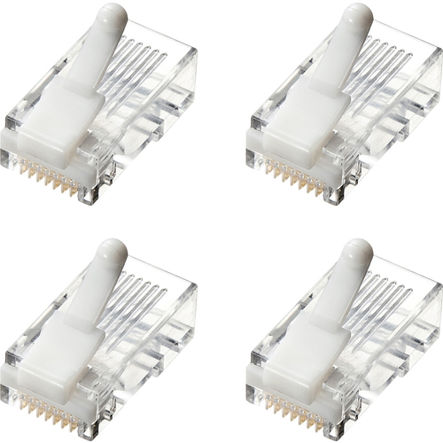 ツメ折れ防止カテゴリ5eRJ-45コネクタ（単線用・100個入り）