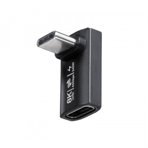 Type-C変換アダプタ（CtoC・L字垂直・40Gbps・240W）