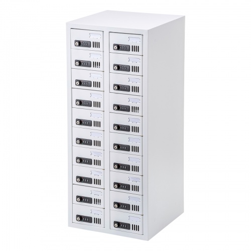 個別管理用スマートフォン保管庫（20台収納・縦長・ダイヤル錠）